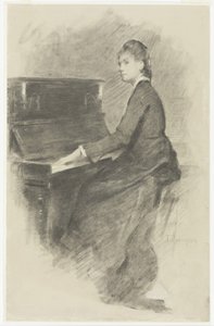 Au piano, ca. 1887 - Theodore Robinson