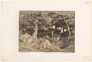 Chênes sur rochers - Theodore Rousseau