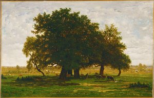 Groupe de chênes, Apremont Groupe de chênes, Apremont, France ... - Theodore Rousseau