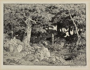 Chêne sur les rochers - Theodore Rousseau