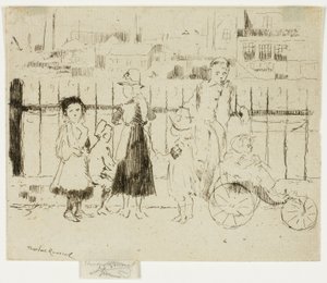 Événements au-dessus des balustrades, Chelsea Embankment - Theodore Roussel