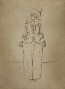 Pierrot en pied, Portrait de la Dame A. C. - Theodore Roussel