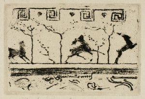 Cerfs, une étude pour la décoration d
