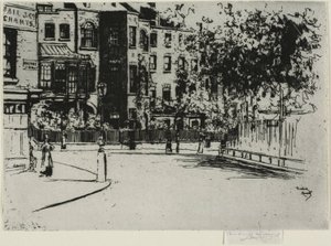 Le coin de Cheyne Walk, Chelsea - Theodore Roussel