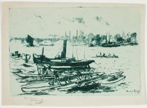 Le bateau à vapeur, Chelsea Embankment - Theodore Roussel