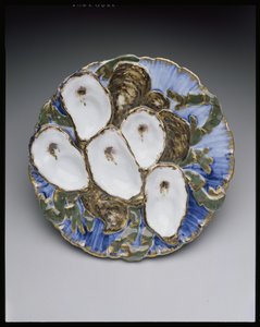 Assiette à huîtres du service de la Maison Blanche de Rutherford B. Hayes, conçue en 1879 - Theodore Russell Davis