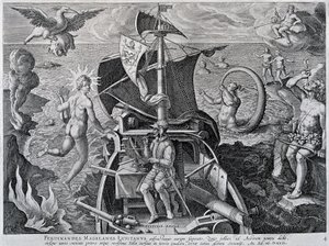 Allégorie sur les voyages de Ferdinand Magellan - Theodore de Bry