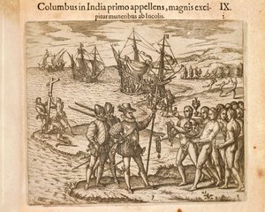 Christophe Colomb débarquant sur l