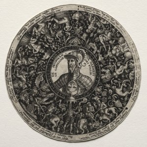 Conception pour un plat avec médaillons, vers 1558