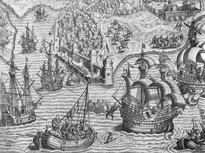 Bataille navale - Theodore de Bry