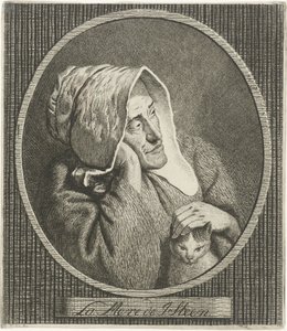 Vieille femme avec chat