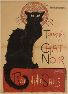 Affiche publicitaire de la tournée du Cabaret du Chat Noir - Théophile Alexandre Steinlen