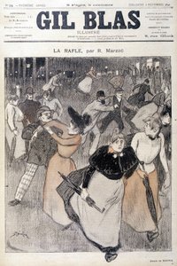Dessin de Steinlen dans Gil Blas, 6/12/1891. - Théophile Alexandre Steinlen