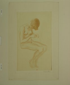 [Femme se faisant les ongles (6ème grand nu)] - Théophile Alexandre Steinlen
