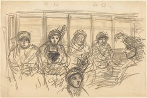 Les usagers du métro - Théophile Alexandre Steinlen