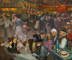 Le bal du 14 juillet - Alexandre Théophile Steinlen (1859-1923) - détail de "Bal du 14 juillet" - Théophile Alexandre Steinlen