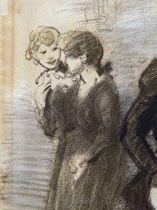 La sortie des midinettes (détail) - Théophile Alexandre Steinlen
