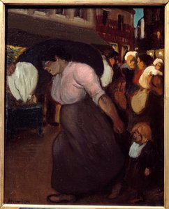 La machine à laver. Peinture de Théophile Alexandre Steinlen (1859 - 1923), XXe siècle. Huile sur toile. Vernon, Musée Poulain - Théophile Alexandre Steinlen