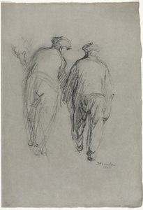 Deux hommes travaillant, vue arrière - Théophile Alexandre Steinlen