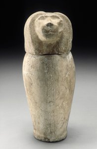 Vase canope à tête de cynocéphale (calcaire)