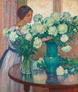 Les Pivoines blanches - Théo van Rysselberghe