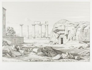 Corinthe : Temple de Neptune - Théodore Caruelle d