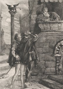 Réveillez-vous ! Quoi ! Brabantio ! Voleurs ! Voleurs ! : planche 1 de Othello Acte 1, Scène 1, 1844 - Théodore Chassériau