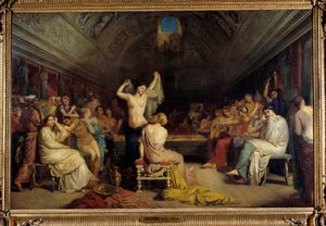 Tepidarium. Femmes réunies dans la partie des bains chauds sous la Rome antique