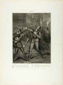 Vilain, tu meurs, planche dix de Othello - Théodore Chassériau