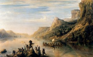 Jacques Cartier découvre le fleuve Saint-Laurent en 1535 - Jean Antoine Theodore Gudin