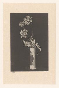 Fleurs dans un vase avec motifs chinois (La Chine) - Théodore Roussel (signed by artist)