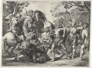 Chasse au sanglier de Calydon - Théodorus van Kessel