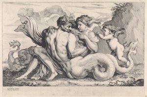 Sirène et triton - Théodorus van Kessel