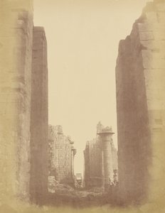 Karnak, vue à travers la salle hypostyle - Théodule Devéria