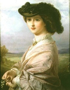 Une dame dans un paysage