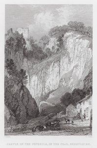 Château des Peverils, dans le Peak, Derbyshire - Thomas (after) Allom