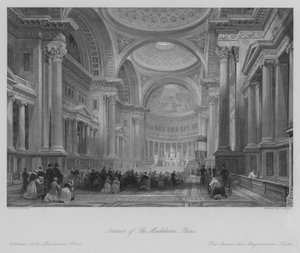 Intérieur de la Madeleine, Paris (gravure)