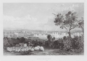 Leicester (gravure) - Thomas (after) Allom
