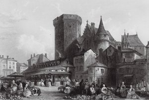 Place du marché, Angoulême - Thomas (after) Allom