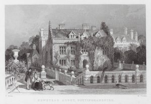 Abbaye de Newstead, Nottinghamshire (gravure) - Thomas (after) Allom