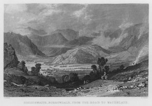 Rossthwaite, Borrowdale, depuis la route vers Watenlath - Thomas (after) Allom