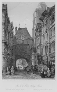 Rue de la Grosse-Horloge, Rouen (gravure)