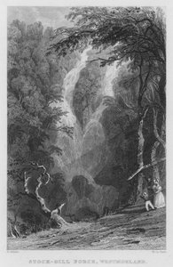 Stock-Gill Force, Westmorland (gravure) - Thomas (after) Allom