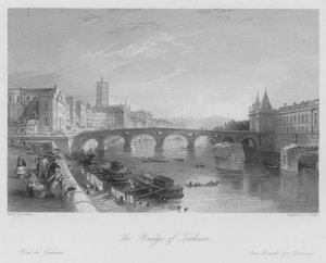 Le Pont de Toulouse (gravure) - Thomas (after) Allom