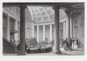 Le Nouveau County Hall, Chester (gravure) - Thomas (after) Allom