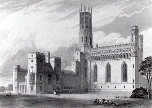 Abbaye de Fonthill depuis le sud-est, de «Illustrations graphiques et littéraires de l