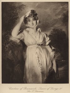 Caroline de Brunswick, reine du roi George IV (gravure) - Thomas (after) Lawrence