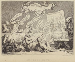 Un hurlement irlandais : réunion de la Convention nationale des Irlandais unis montrant les horreurs du républicanisme exemplifiées par la Révolution française - Thomas (after) Rowlandson