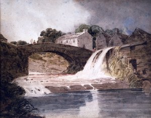 Pont et cascade, c.1800-30 - Thomas (attr. to) Girtin
