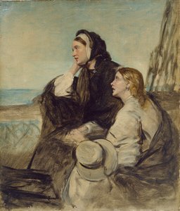 Deux femmes assises sur le pont, fin du 19e siècle - Thomas Alexander Ferguson Graham
